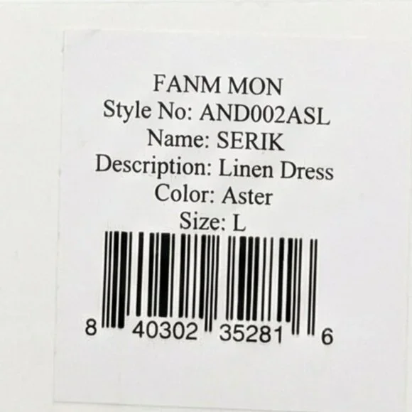 NWT$259 FANM MON x Andie the Serik mini dress pink w embroidered flower accent L - Picture 8 of 16